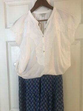 Bundle! Beachlunchlounge skirt & lucky brand white Smocked Top